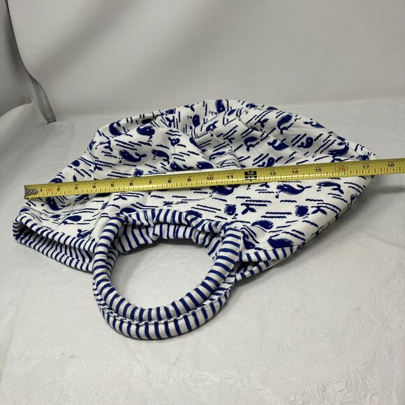 Roberta Roller Rabbit Canvas Tote Bag Cotton Whale Nautical Mom Handbag Beachy - Picture 3 of 14